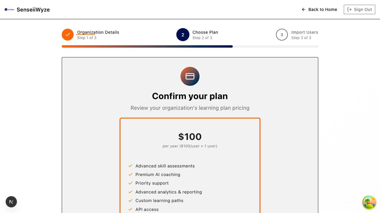 Confirm Your Plan