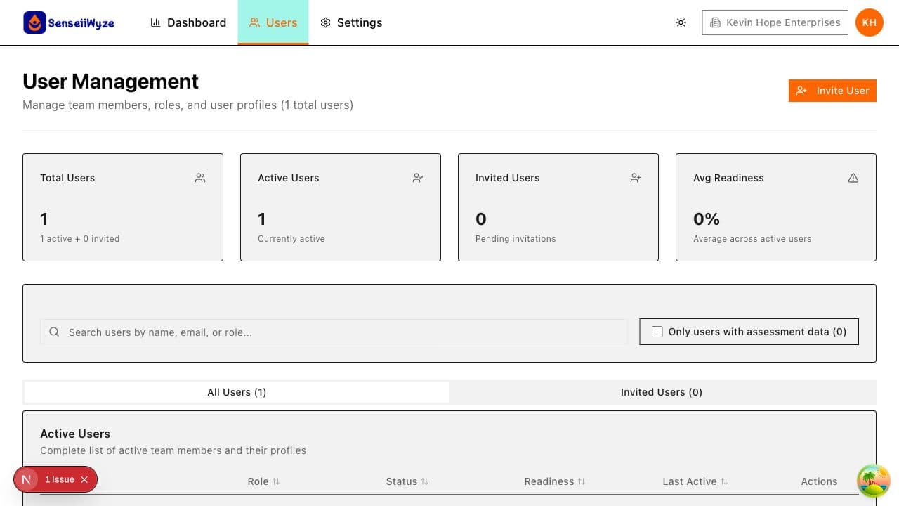 User Management Dashboard